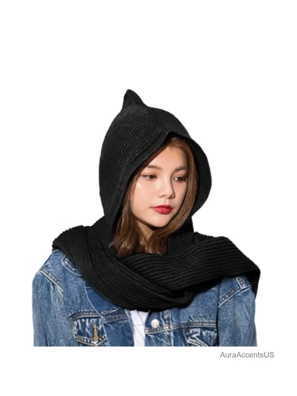 Acrylic Hooded Scarf & Head Wrap Winter